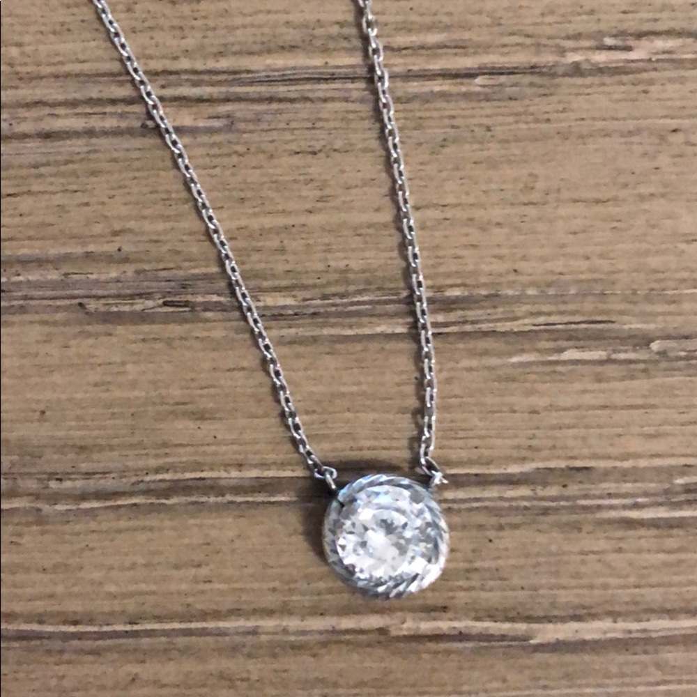 Diamonique pendant necklace